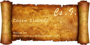 Csire Ildikó névjegykártya