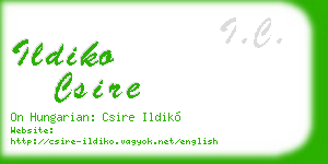 ildiko csire business card